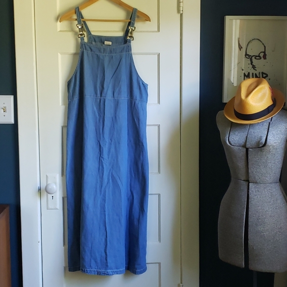 lightweight denim maxi dress